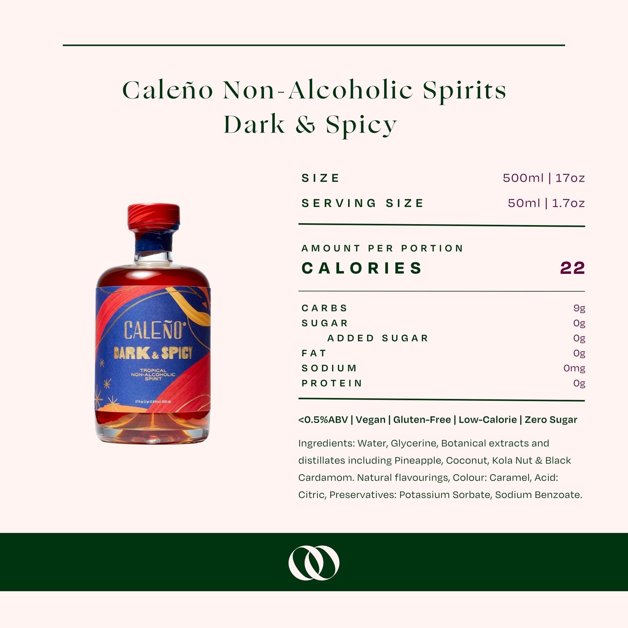 Caleño Non-Alcoholic Spirits - Dark &amp; Spicy - 500ml - Boisson