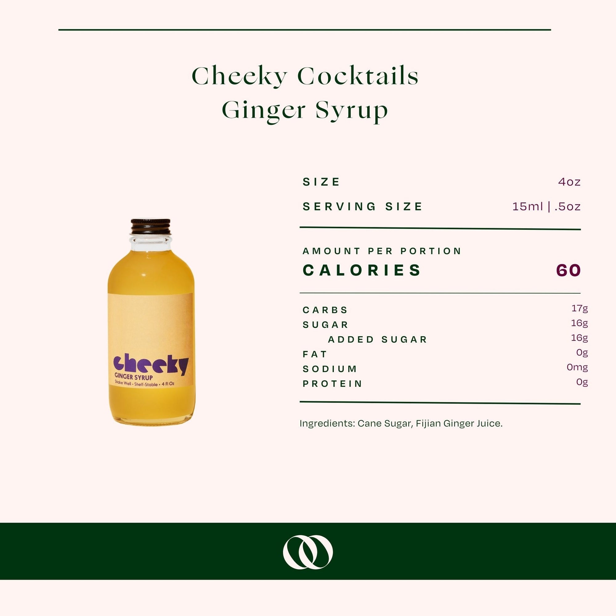 Cheeky Cocktails - Ginger Syrup - Boisson