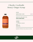 Cheeky Cocktails - Honey Ginger Syrup 16 oz - Boisson