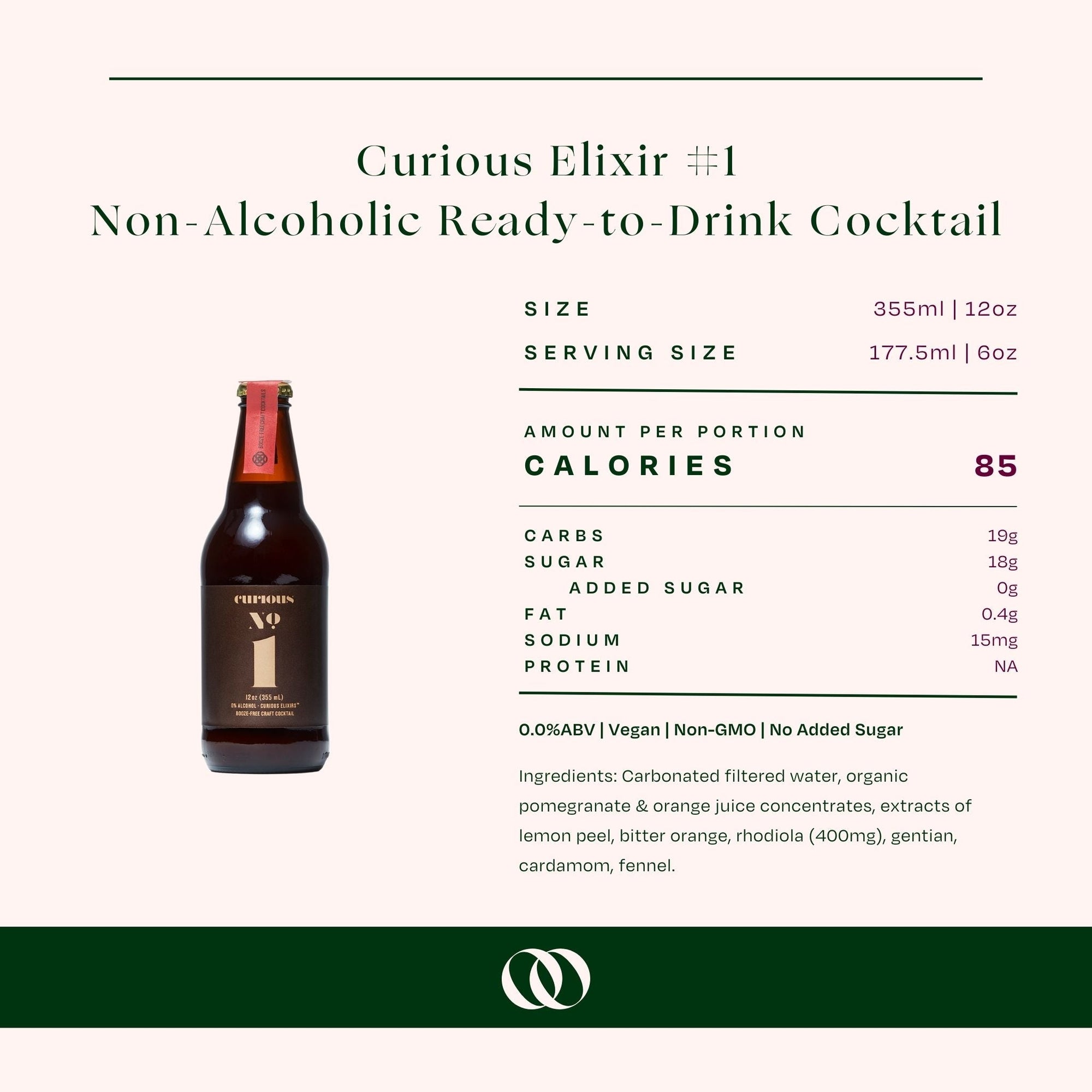 Curious Elixir #1 - Non-Alcoholic Ready-to-Drink Cocktail - Boisson