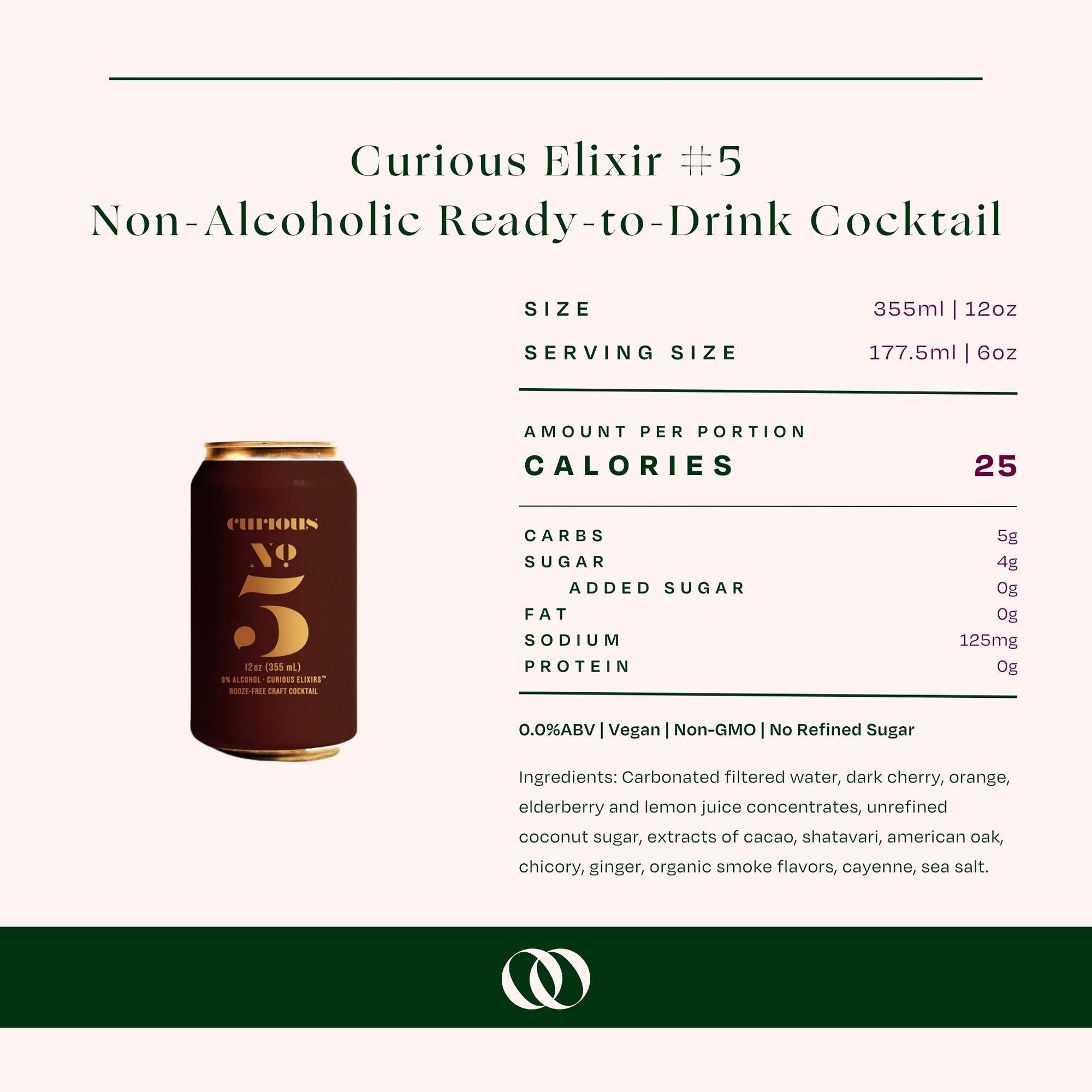 Curious Elixir #5 - Non-Alcoholic Ready-to-Drink Cocktail - Can 355ml - Boisson