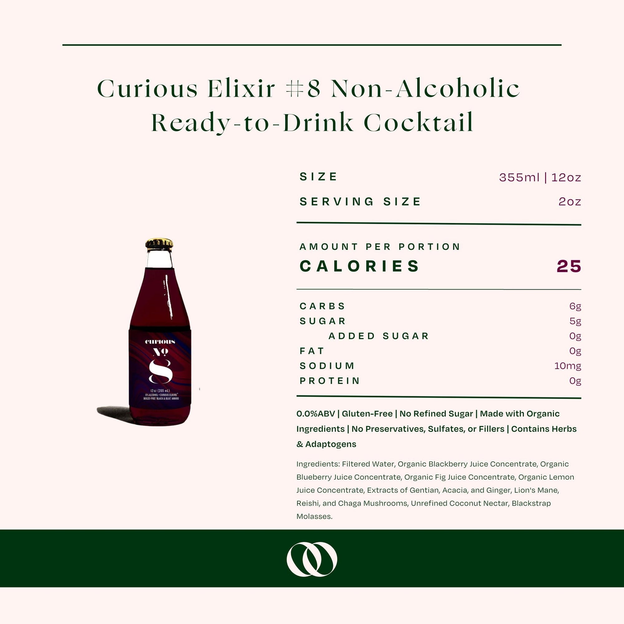 Curious Elixir - #8 - Non-Alcoholic Ready-to-Drink Cocktail - Boisson