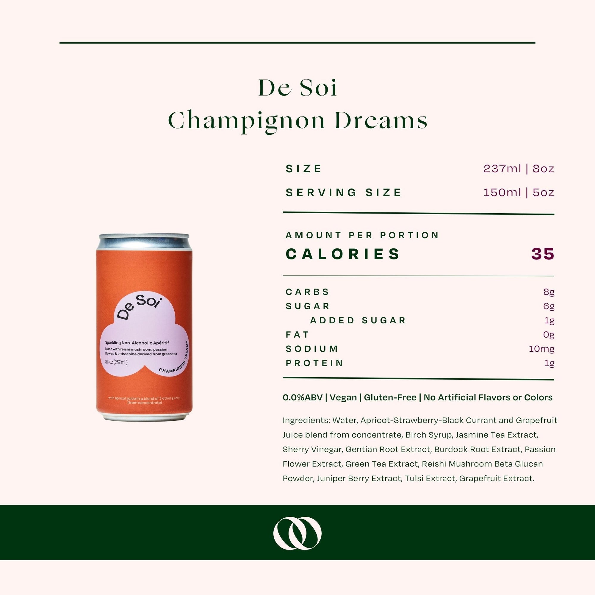 De Soi - Champignon Dreams Non-Alcoholic Apéritif - Can (4-pack) - Boisson