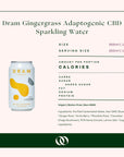 Dram Non-Alcoholic Gingergrass Adaptogenic CBD Sparkling Water (4 pack) - Boisson