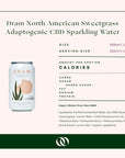 Dram North American Sweetgrass Non-Alcoholic Adaptogenic CBD Sparkling Water (4 pack) - Boisson