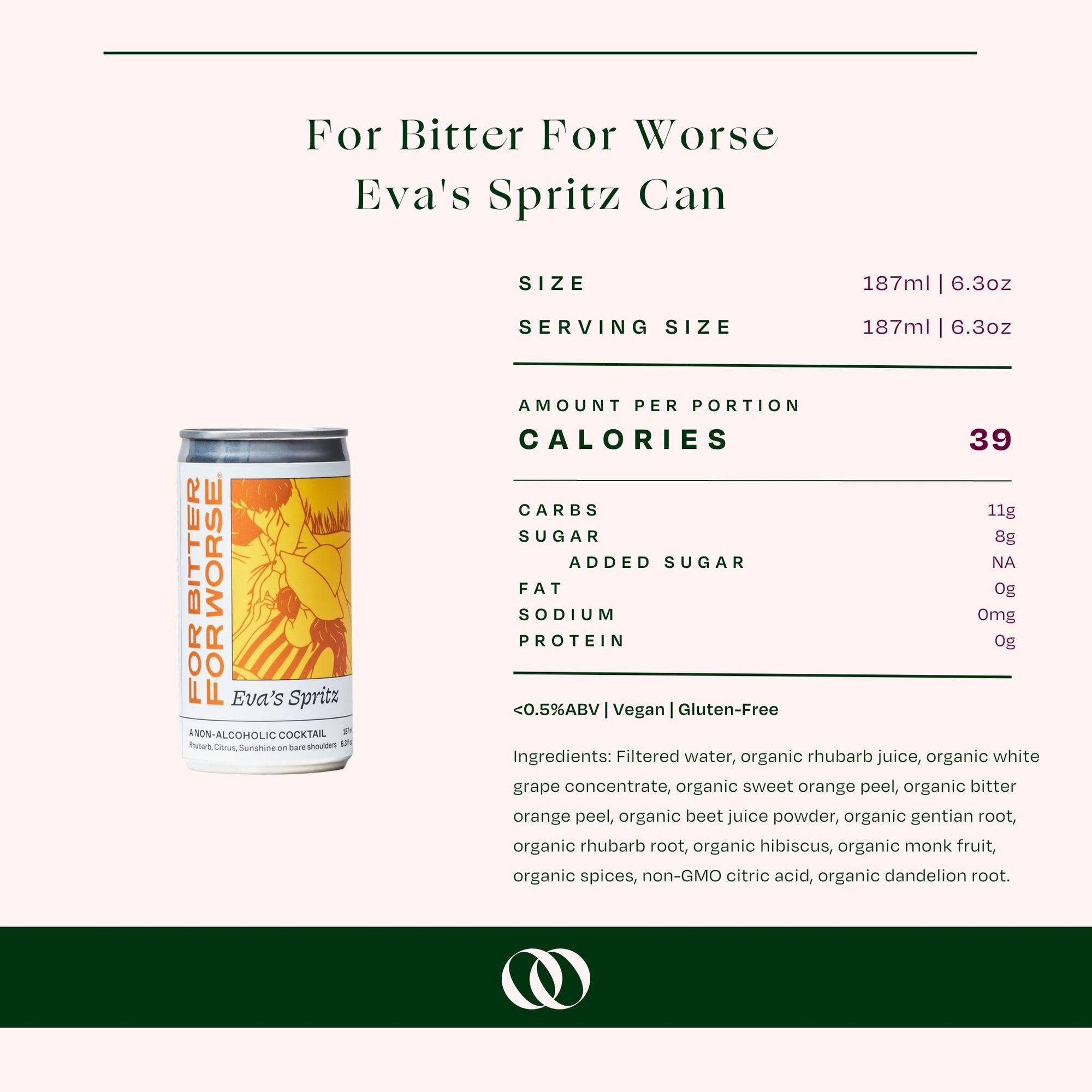 For Bitter For Worse - Eva&#39;s Non-Alcoholic Spritz Can - 4-Pack - Boisson
