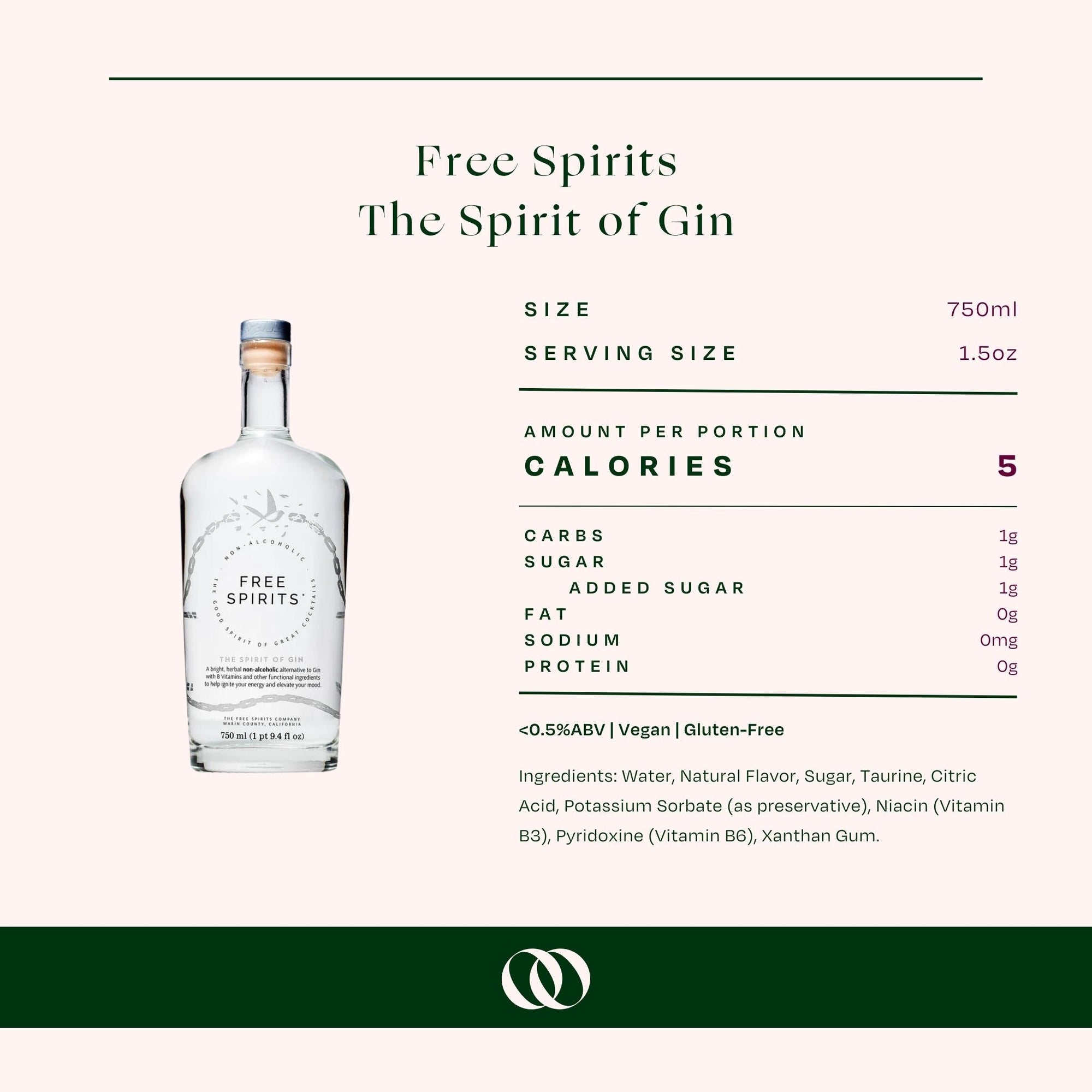 Free Spirits - The Spirit of Gin - Non-Alcoholic Spirit - Boisson