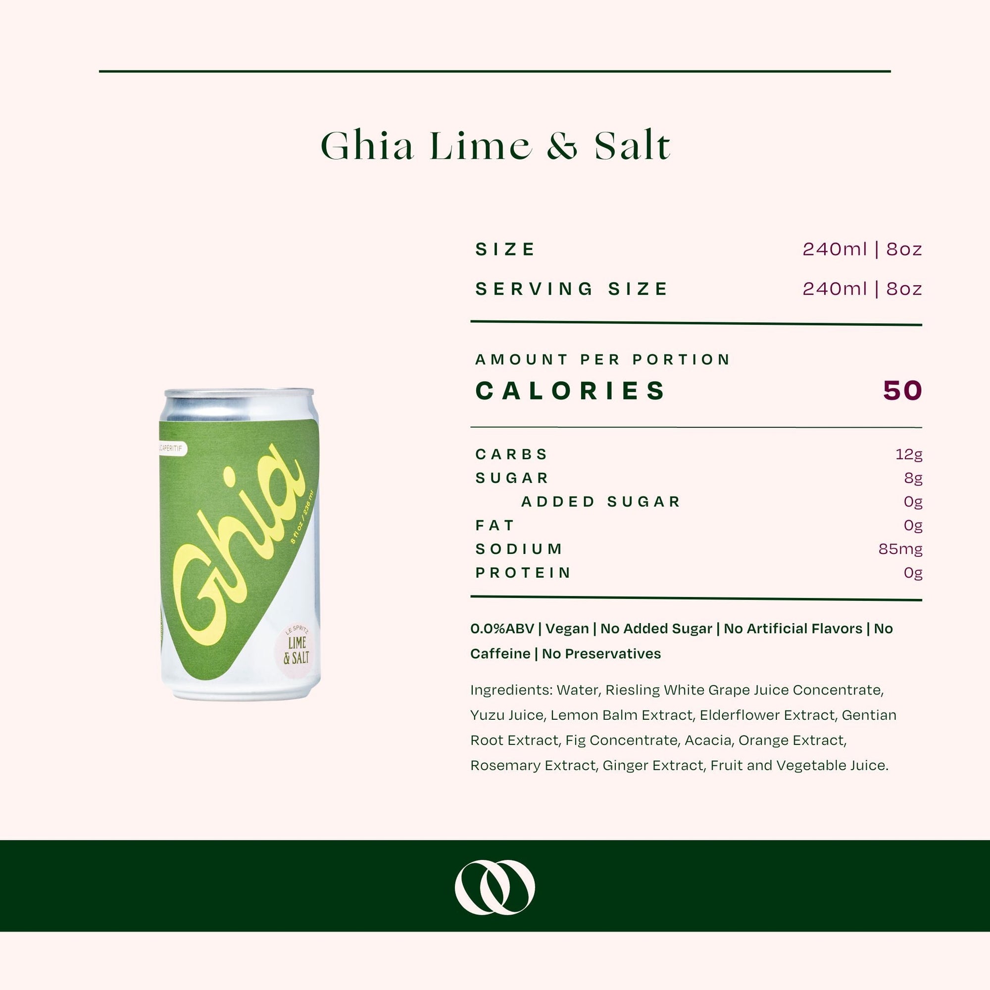 Ghia - Non-Alcoholic Lime &amp; Salt Le Spritz - 4-pack - Boisson