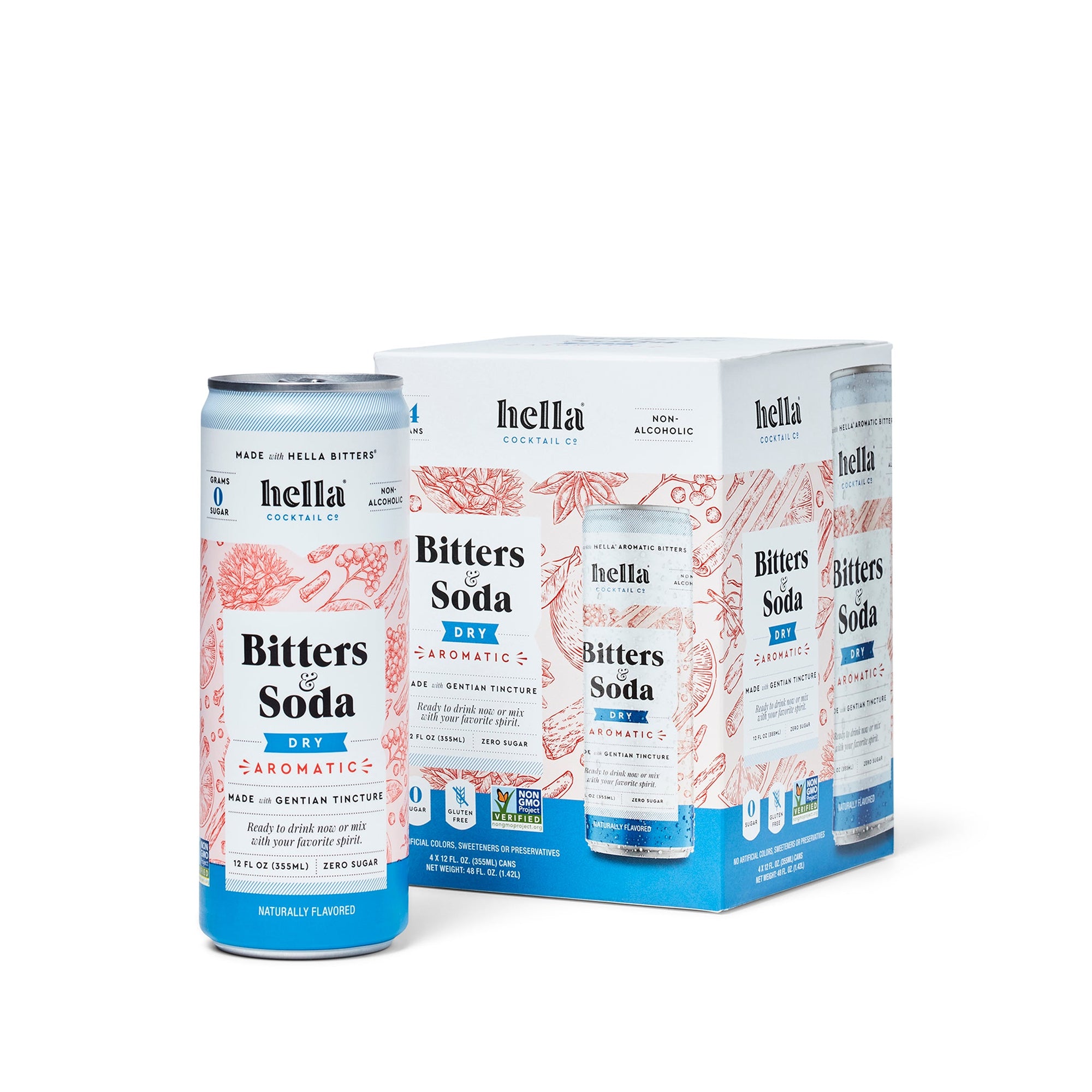 Hella - Dry Aromatic Bitters & Soda (4 Pack) - Boisson
