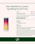 Hiyo Blackberry Lemon Non-Alcoholic Sparkling Social Tonic (4 pack) - Boisson