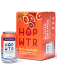HOP WTR - Blood Orange - Non-Alcoholic Sparkling Hop Water - 6 Pack - Boisson