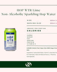 HOP WTR - Lime - Non-Alcoholic Sparkling Hop Water - 6 Pack - Boisson