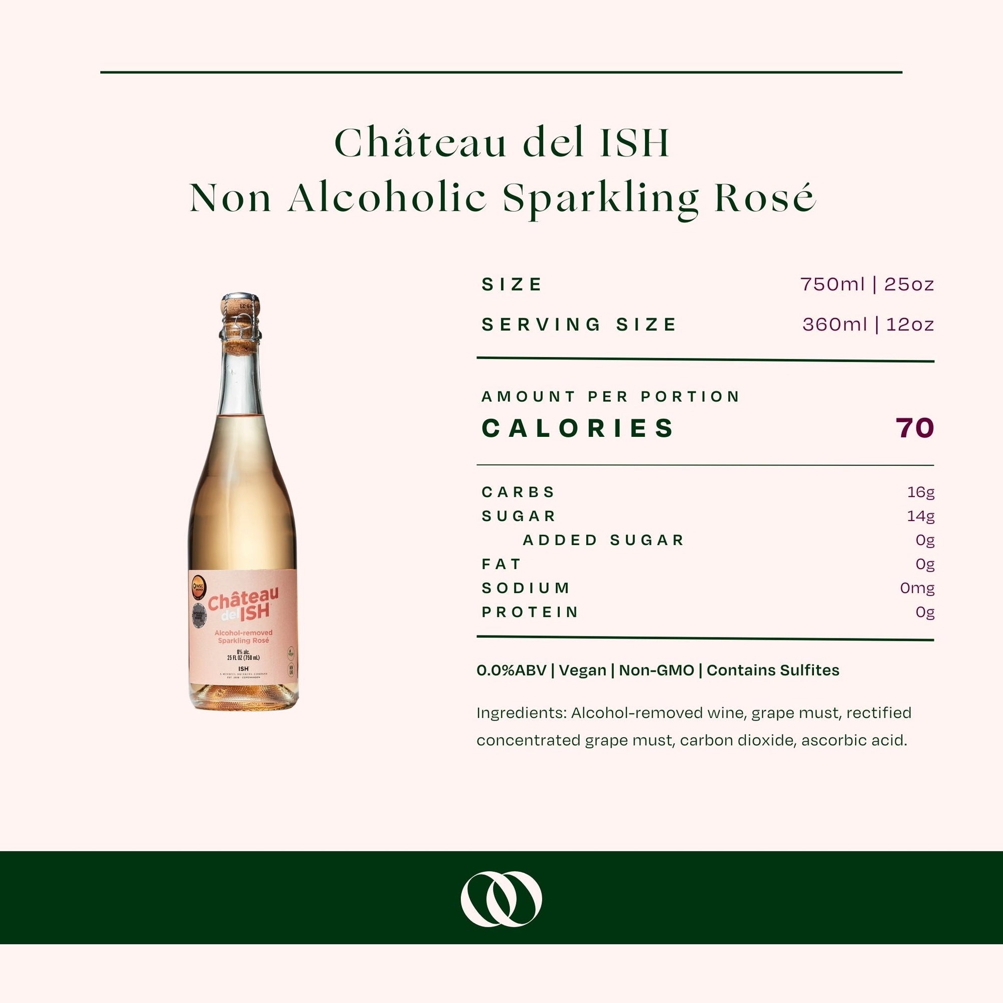 Château del ISH - Non-Alcoholic Sparkling Rosé - 750ml - Boisson