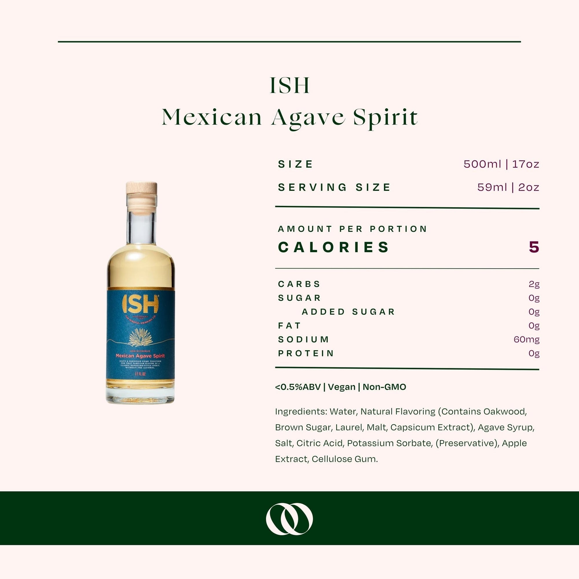 ISH - Mexican Agave Spirit - Non-Alcoholic - 500 ml - Boisson
