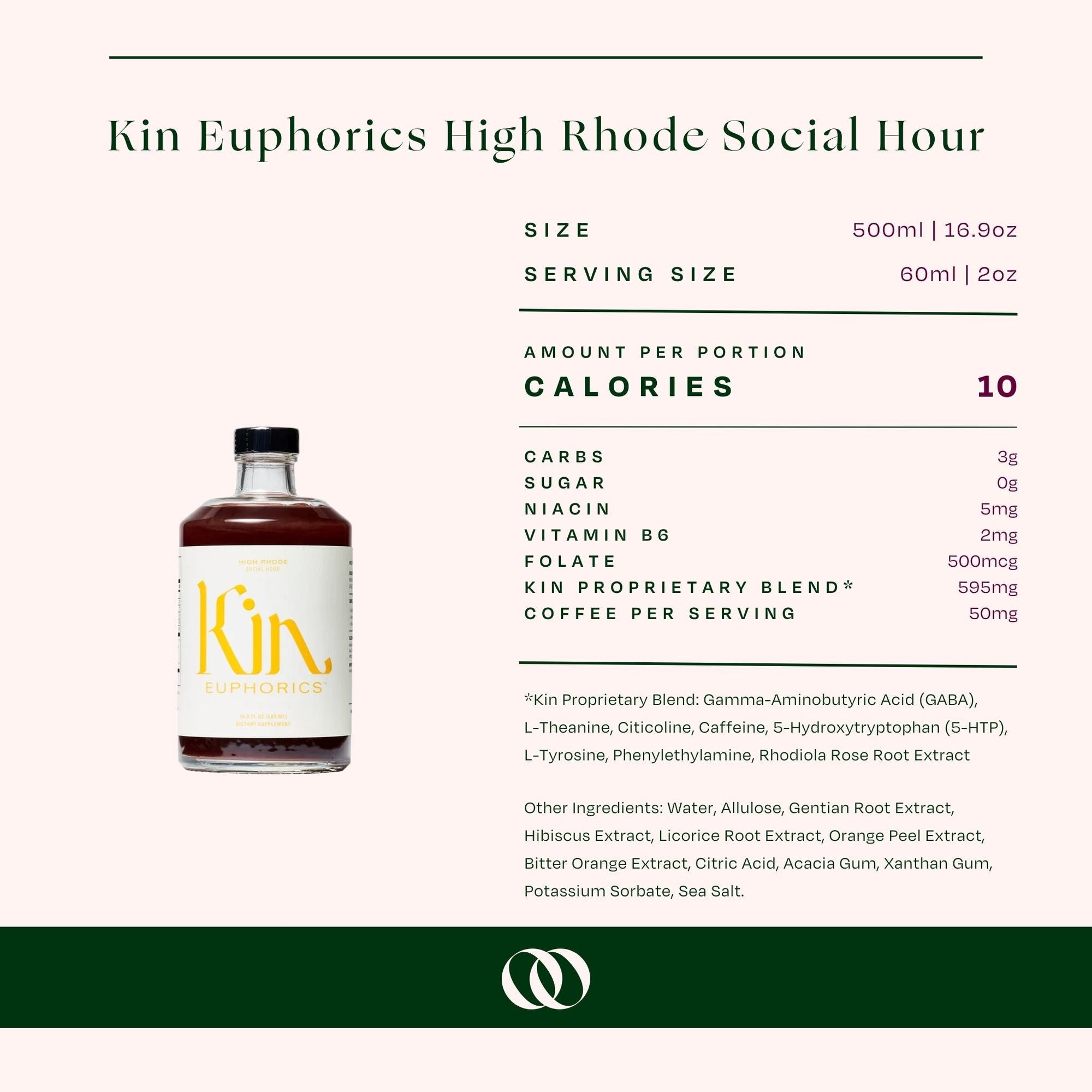 Kin Euphorics - High Rhode Social Hour - Non-Alcoholic Beverage - Boisson