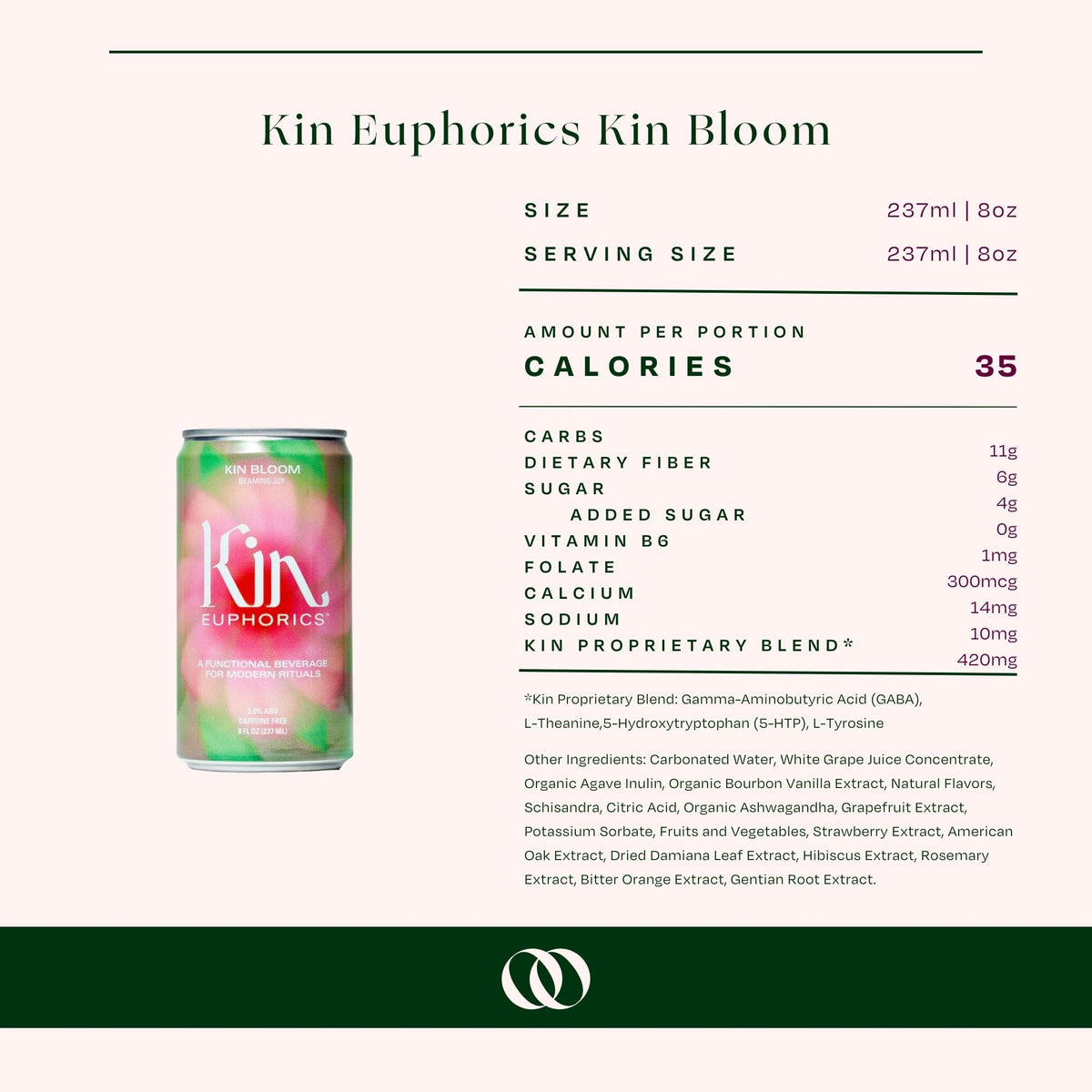 Kin Beverages Shop Kin Euphorics Kin Bloom 4-Pack | 0.0% ABV Beverages – Boisson