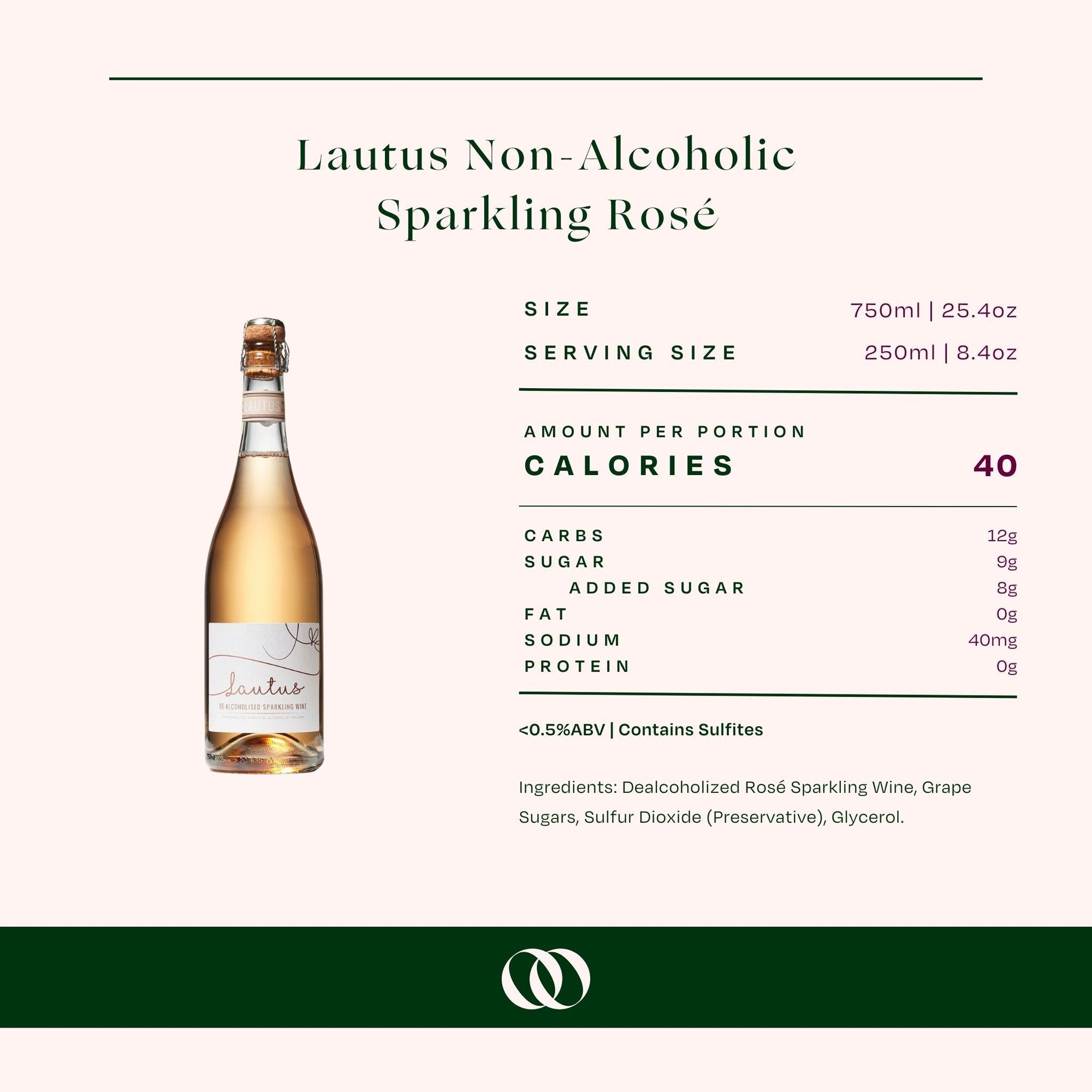Lautus Non-Alcoholic Sparkling Rosé Wine - Boisson