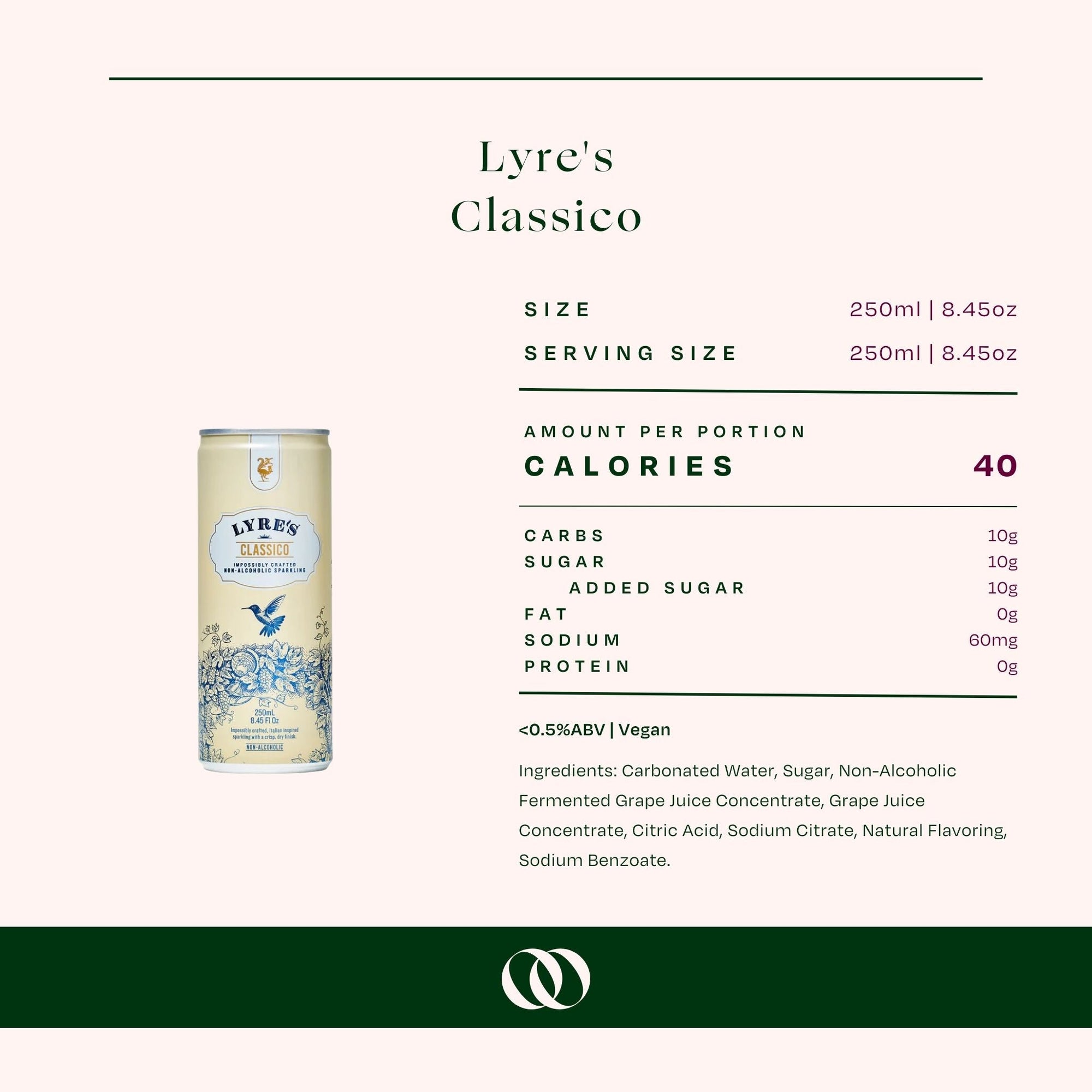 Lyre&#39;s Classico Non-Alcoholic Ready-to-Drink (4 pack) - Boisson