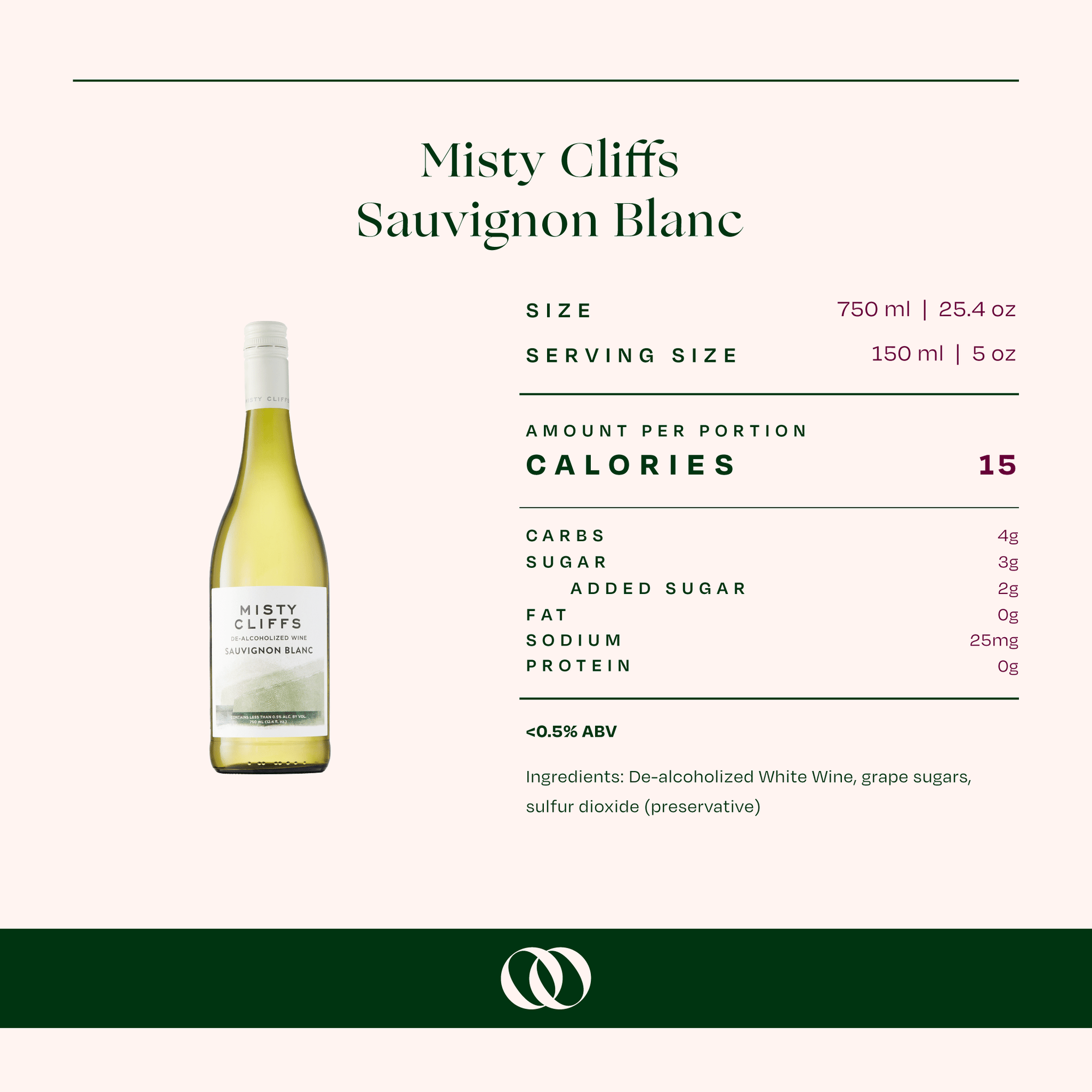 Misty Cliffs Non-Alcoholic Sauvignon Blanc - Boisson