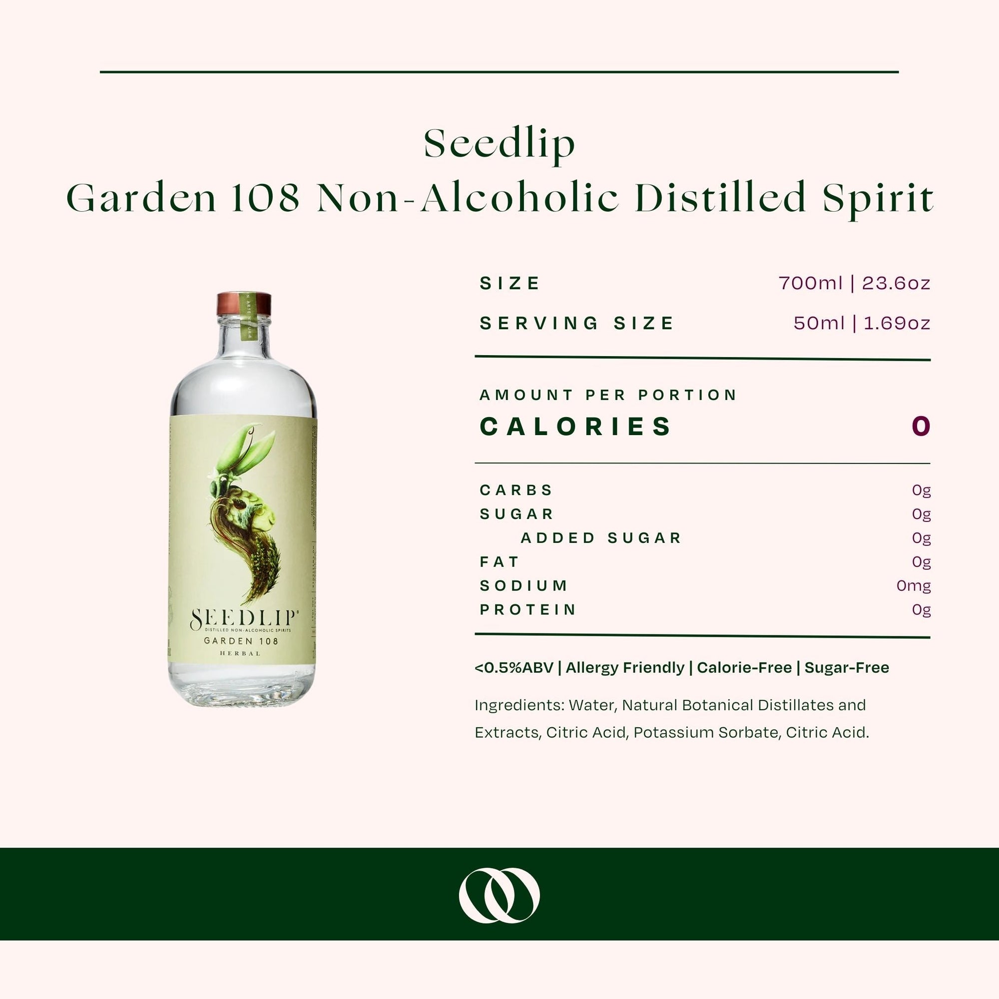 Seedlip - Garden 108 - Non-Alcoholic Distilled Spirit - Boisson