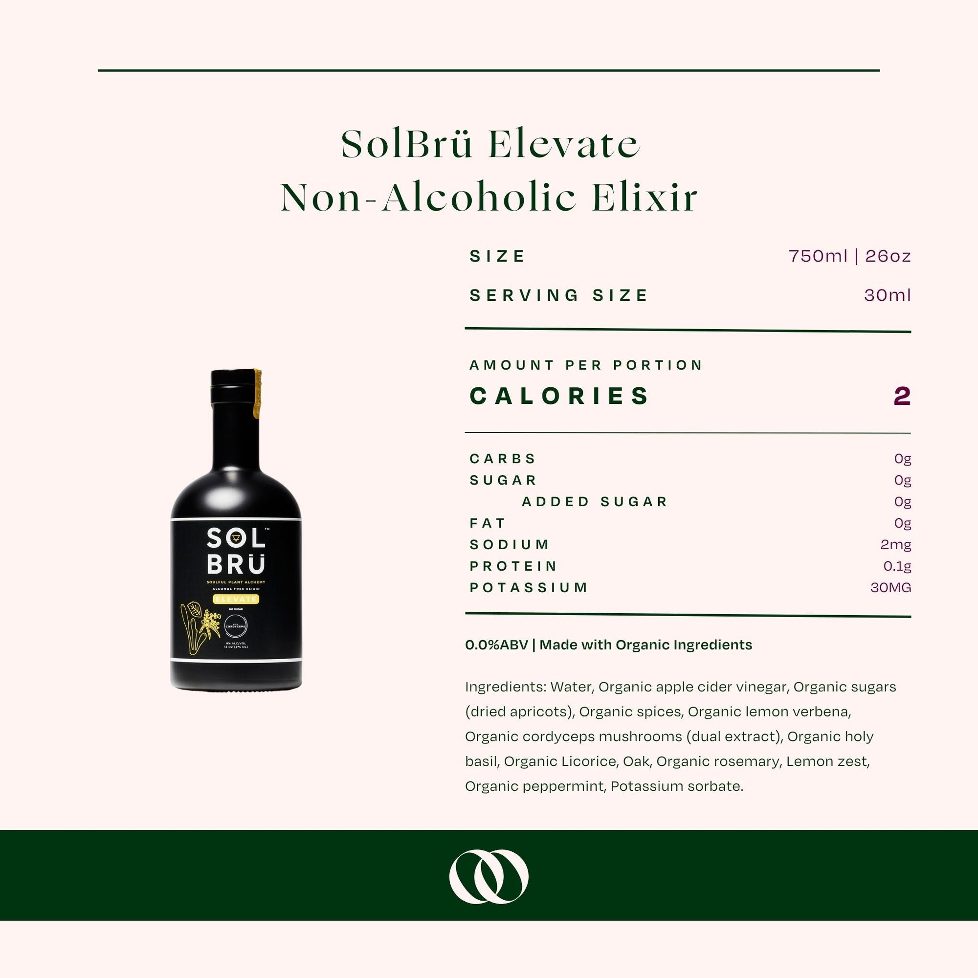 SolBrü Elevate - Non-Alcoholic Elixir (13oz.) - Boisson