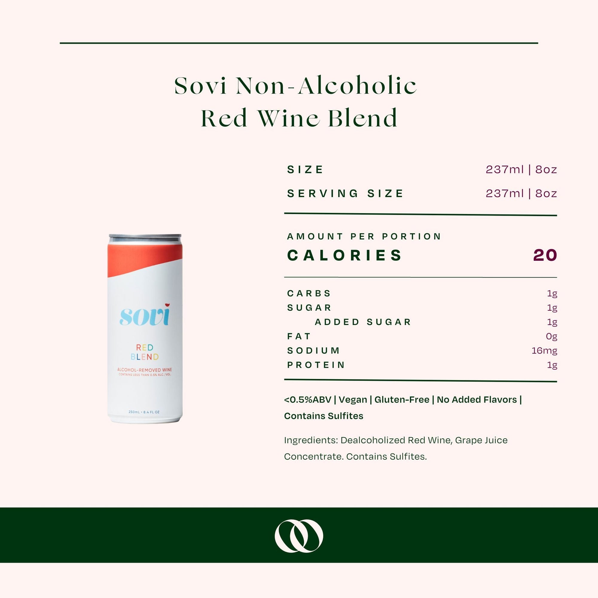 Sovi Non-Alcoholic Red Wine Blend (4 pack) - Boisson