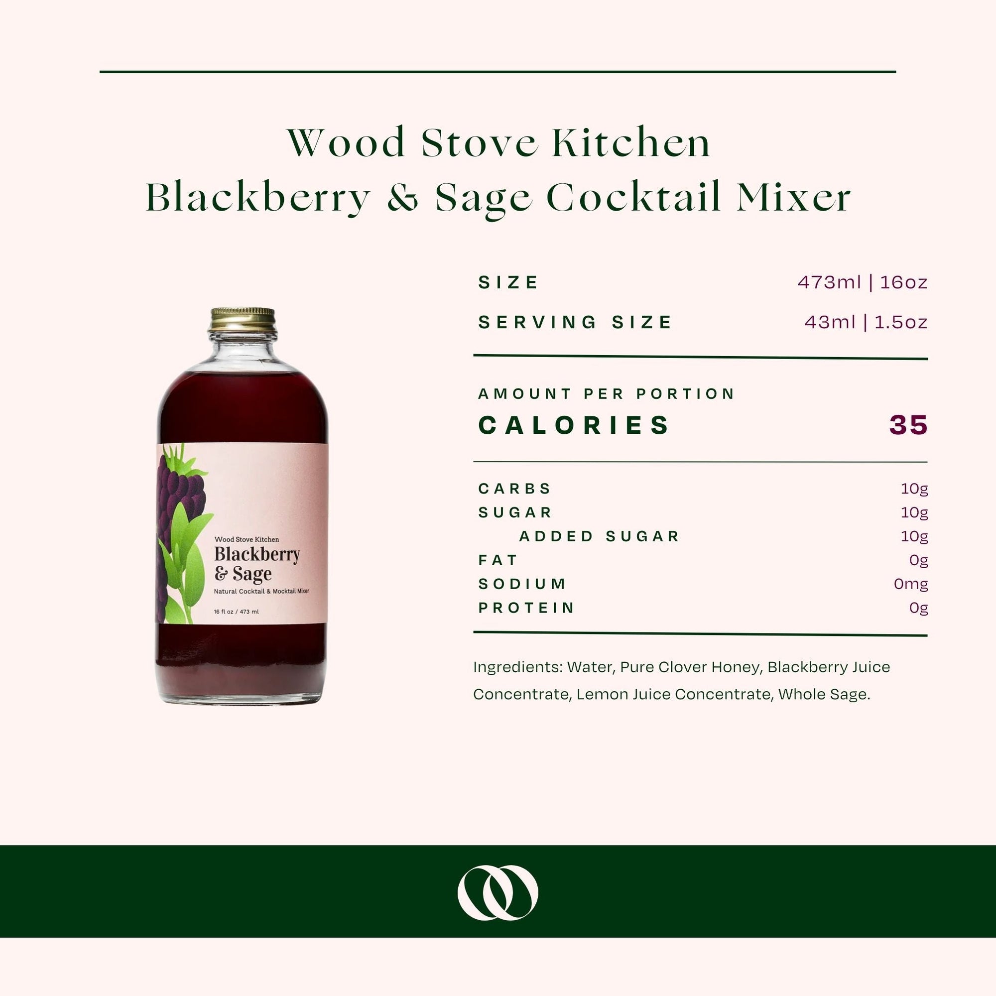 Wood Stove Kitchen - Blackberry & Sage Cocktail Mixer - Boisson